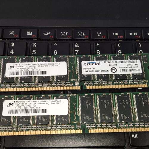 可维修Micron 镁光/美光 512MB DDR 400 CL3
