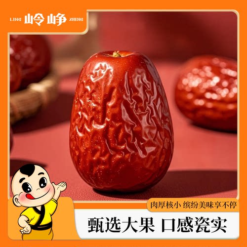 岭峥新疆和田大红枣450g肉厚核小