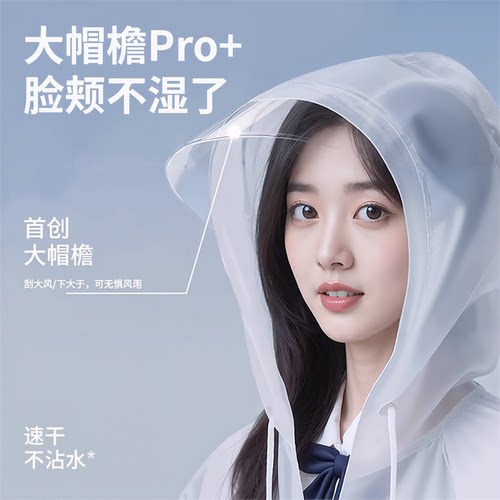 【大帽檐】成人一次性雨衣