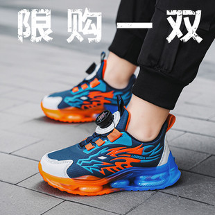 儿童减震跑步鞋2025款秋季皮面防水防滑轻便小童宝宝运动鞋子男童