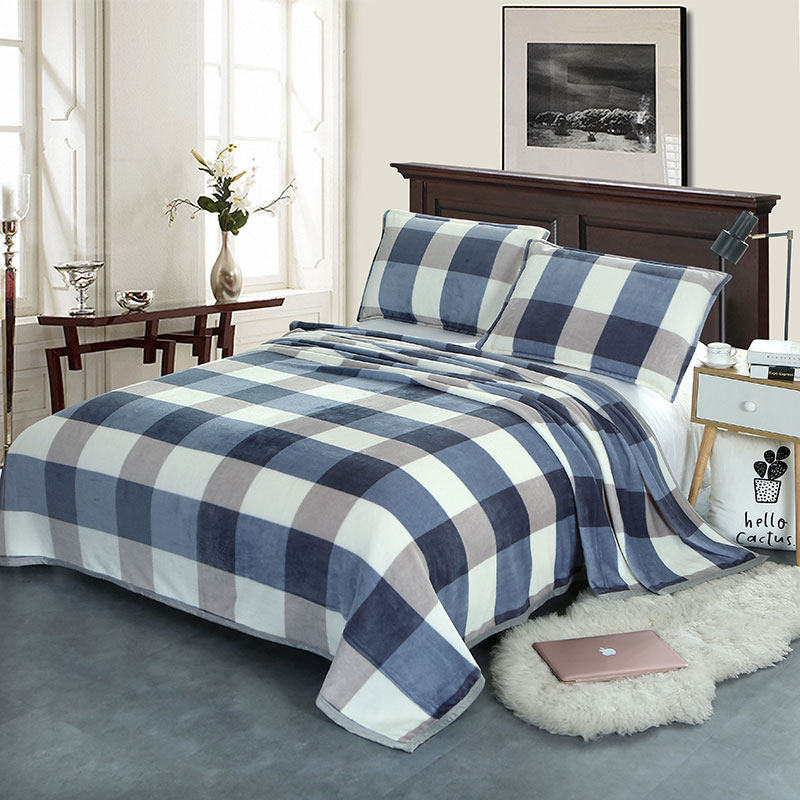 家用宿舍加卧室厚云貂绒毯加厚高密绒双层锁温不掉毛不起球抗静电