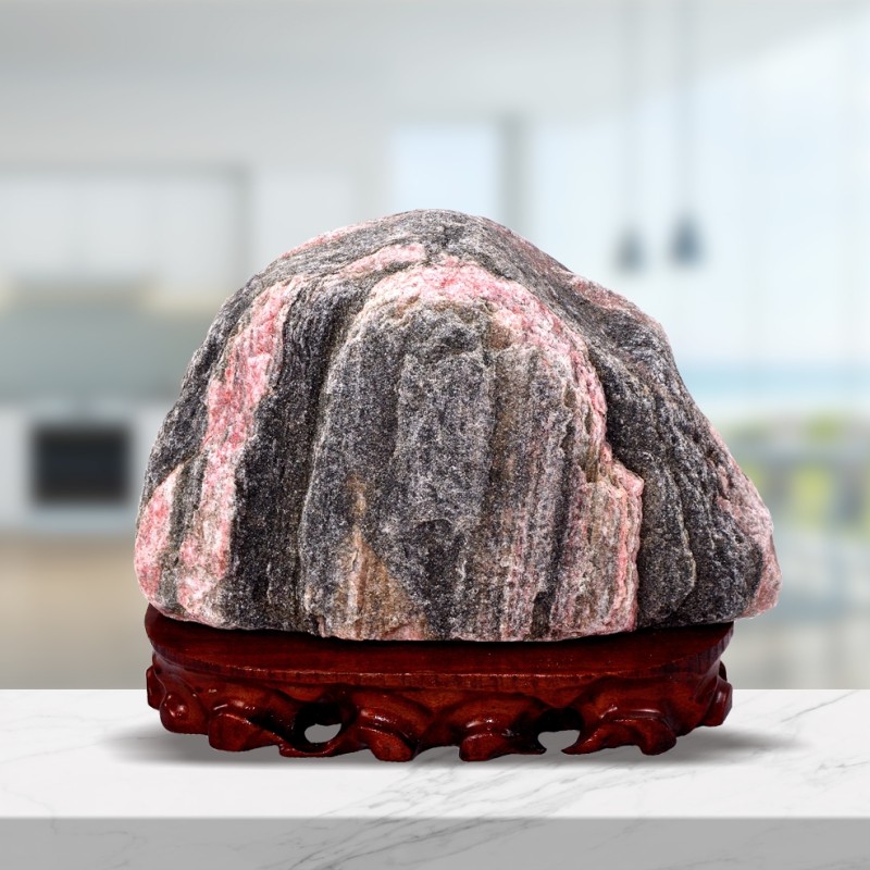 泰山石敢当 天然观赏小号原石 泰山奇石办公室鱼缸花盆景风水摆件