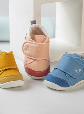 日本stample童鞋学步鞋男童冬季新女宝宝鞋子机能鞋软底婴儿鞋