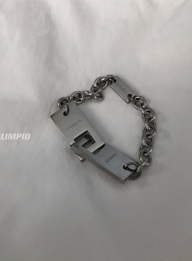 钢制盾牌方块机能嘻哈冷淡风手链