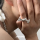 CHEALIMPID .糖果褶皱蝴蝶结戒指可爱小清新韩国开口少女小众设计