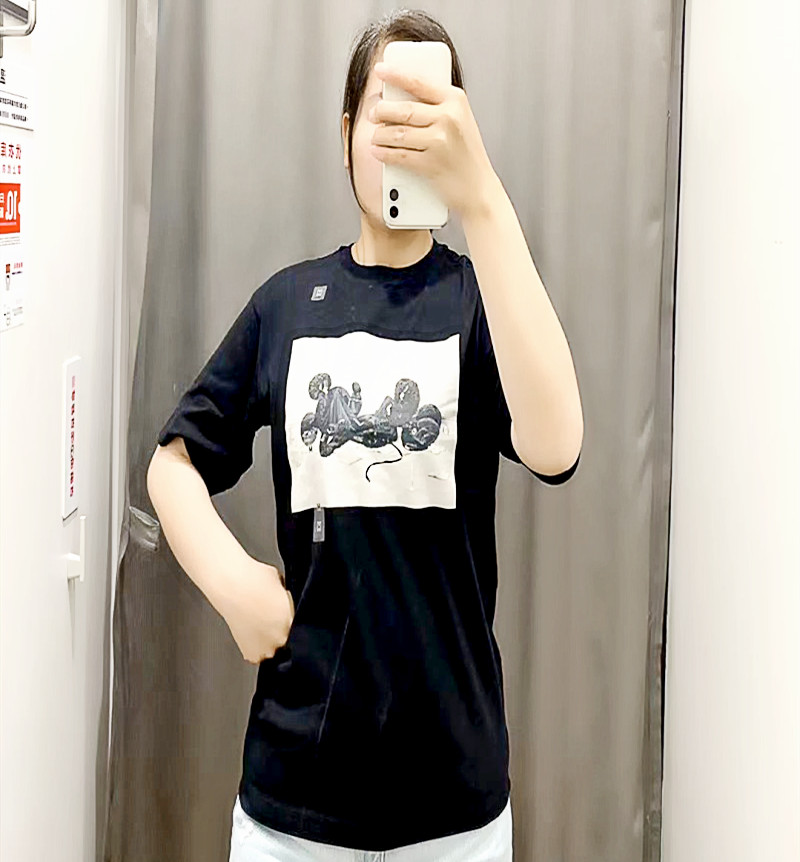 3U家试衣间夏款纯棉卡通印花T恤短袖女438722 439986 439988439987
