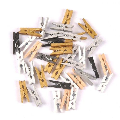 彩色迷你小木夹子背景墙装饰照片