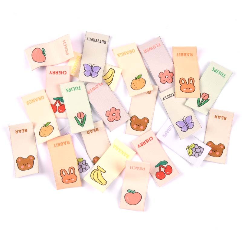 服装领标卡通动物彩色手工制作折边布标DIY布贴服饰标签50个/包,商业/办公家具,服装标签,淘宝优惠券,粉丝福利购,淘宝优惠卷