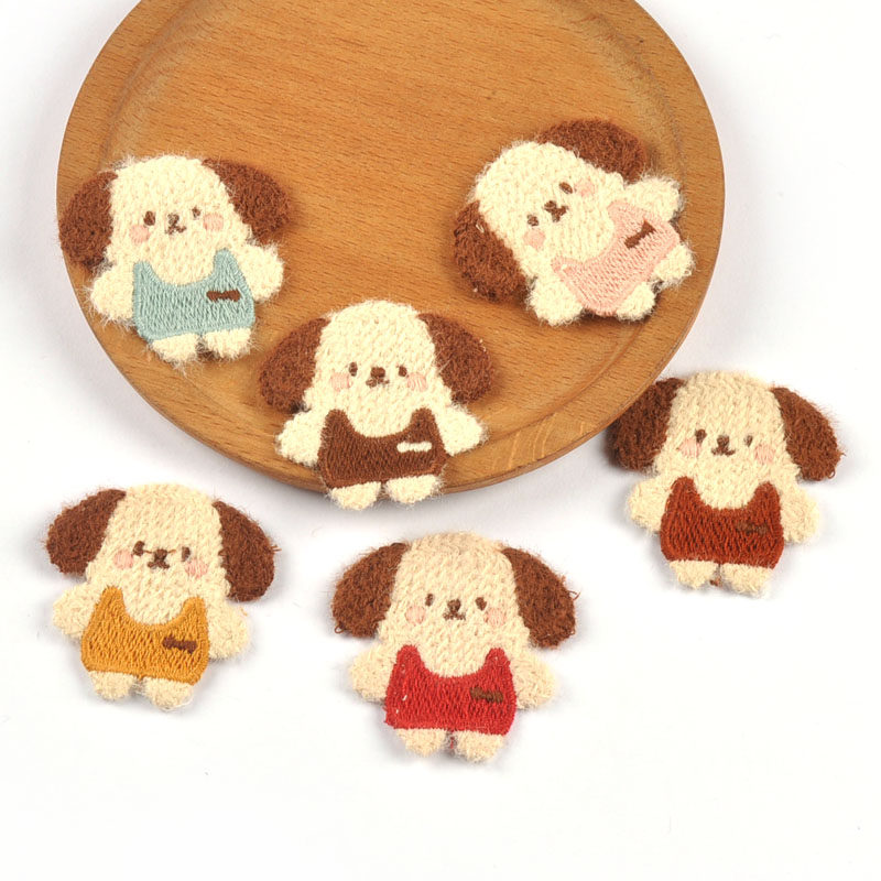 可爱小狗动物布标DIY手工艺制作材料帽子包包发饰装饰配件5个,居家布艺,布贴,淘宝优惠券,粉丝福利购,淘宝优惠卷