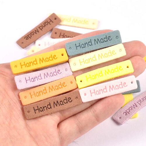 HANDMADE彩色手工制作布标布贴