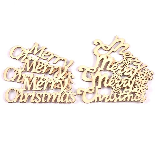 木质圣诞MerryChristmasdiy装饰