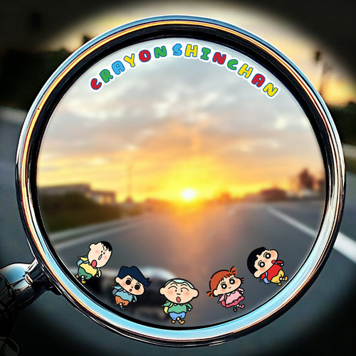 散步小新电瓶车后视镜贴防水装饰贴创意大全多款式卡通装饰贴纸