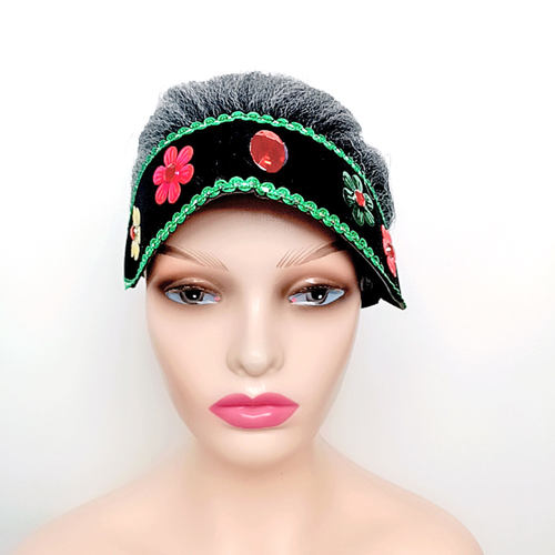 二人转广场舞表演老人假发道具