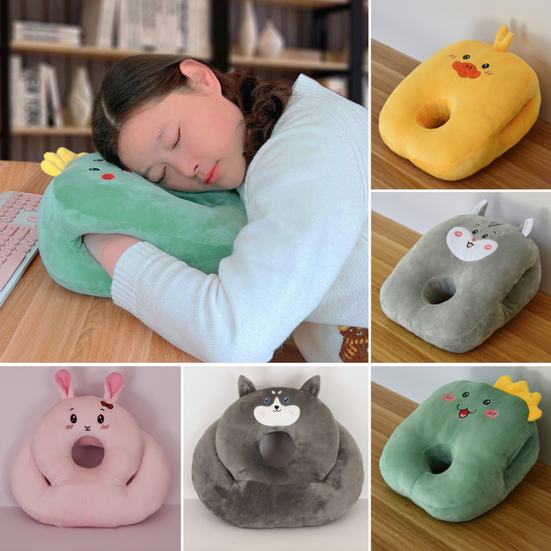 女生睡觉桌上办公室枕头儿童