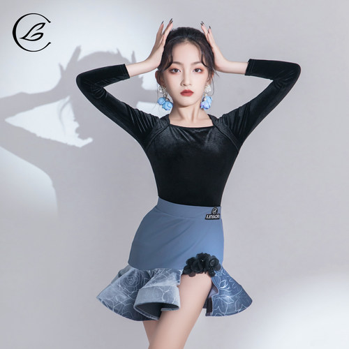 乐雅池拉丁舞练功服秋冬新款