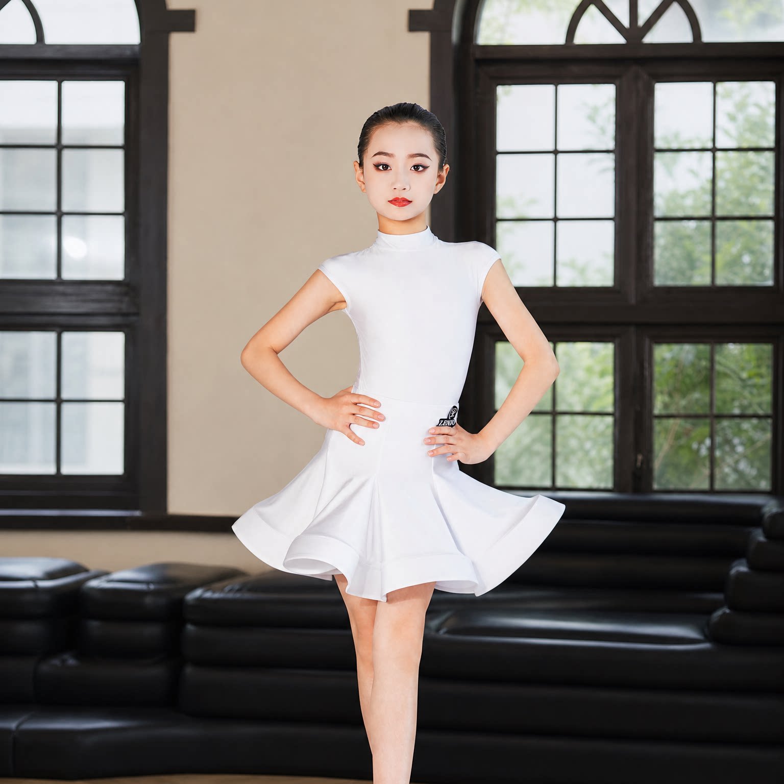 比赛服2026春夏新款拉丁舞服装儿童女标服表演服高级感舞蹈服赛服图片
