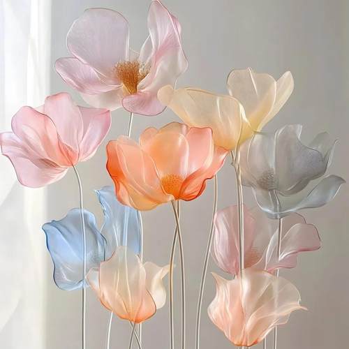 亚克力花瓣橱窗艺术装置美陈