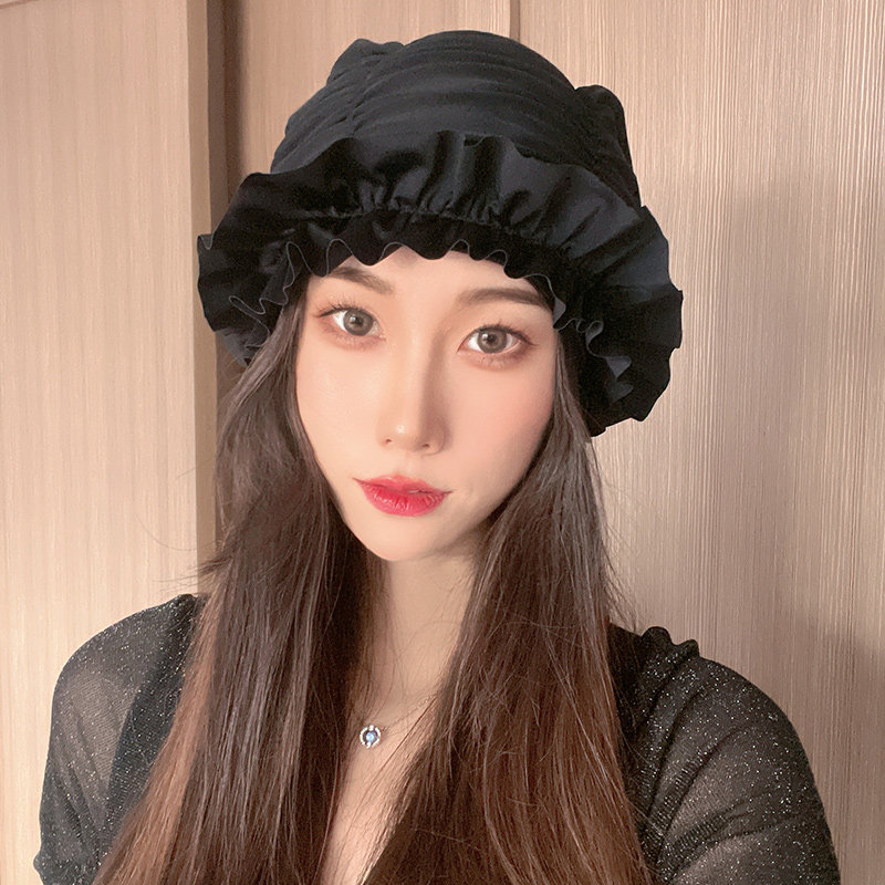 新款加大游泳帽女士长发不勒头图片