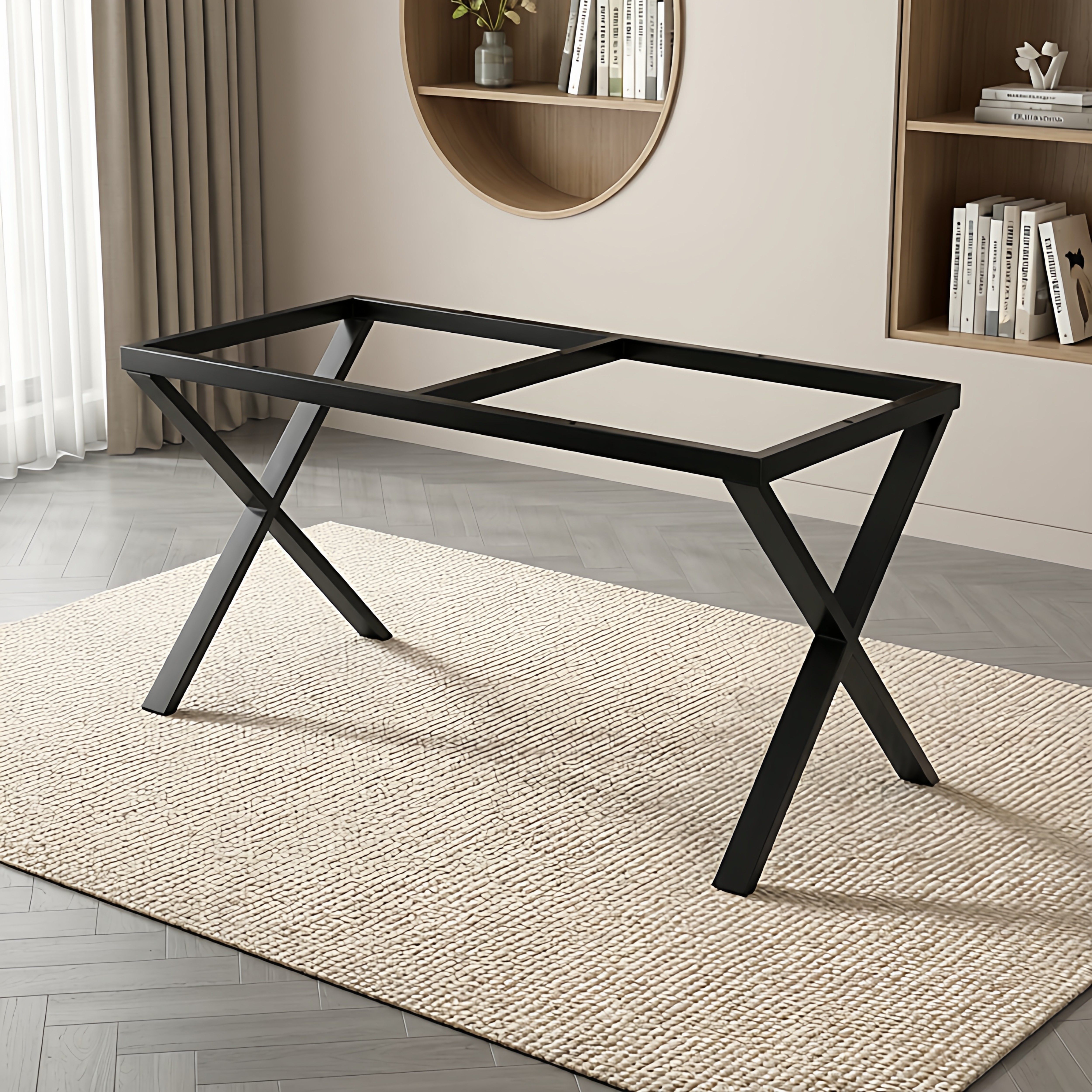 现代X字型铁艺桌腿支架办公桌腿餐桌脚书桌支架茶桌桌脚支撑底座,商业/办公家具,台脚台架/家具支架,淘宝优惠券,粉丝福利购,淘宝优惠卷