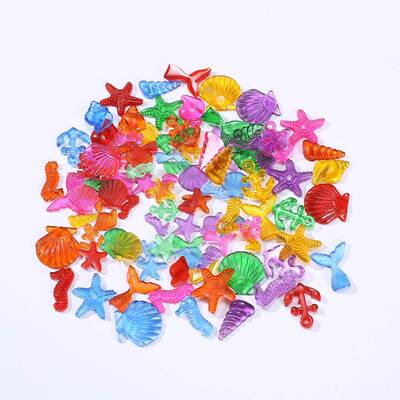 微景观摆件海星沙滩场景装饰品海贝海马树脂工艺品海螺海洋瓶装饰