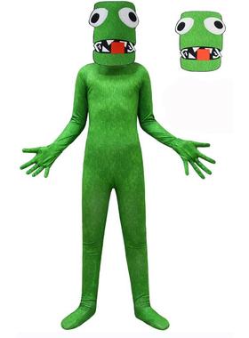 万圣节彩虹朋友ROBLOX游戏cos衣服蓝色小怪物服装连体衣