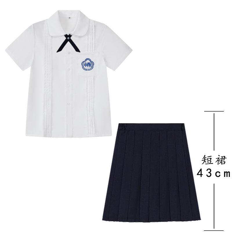 台湾附中正版校服女高中学院风学生装白衬衫jk制服套装夏季毕业季