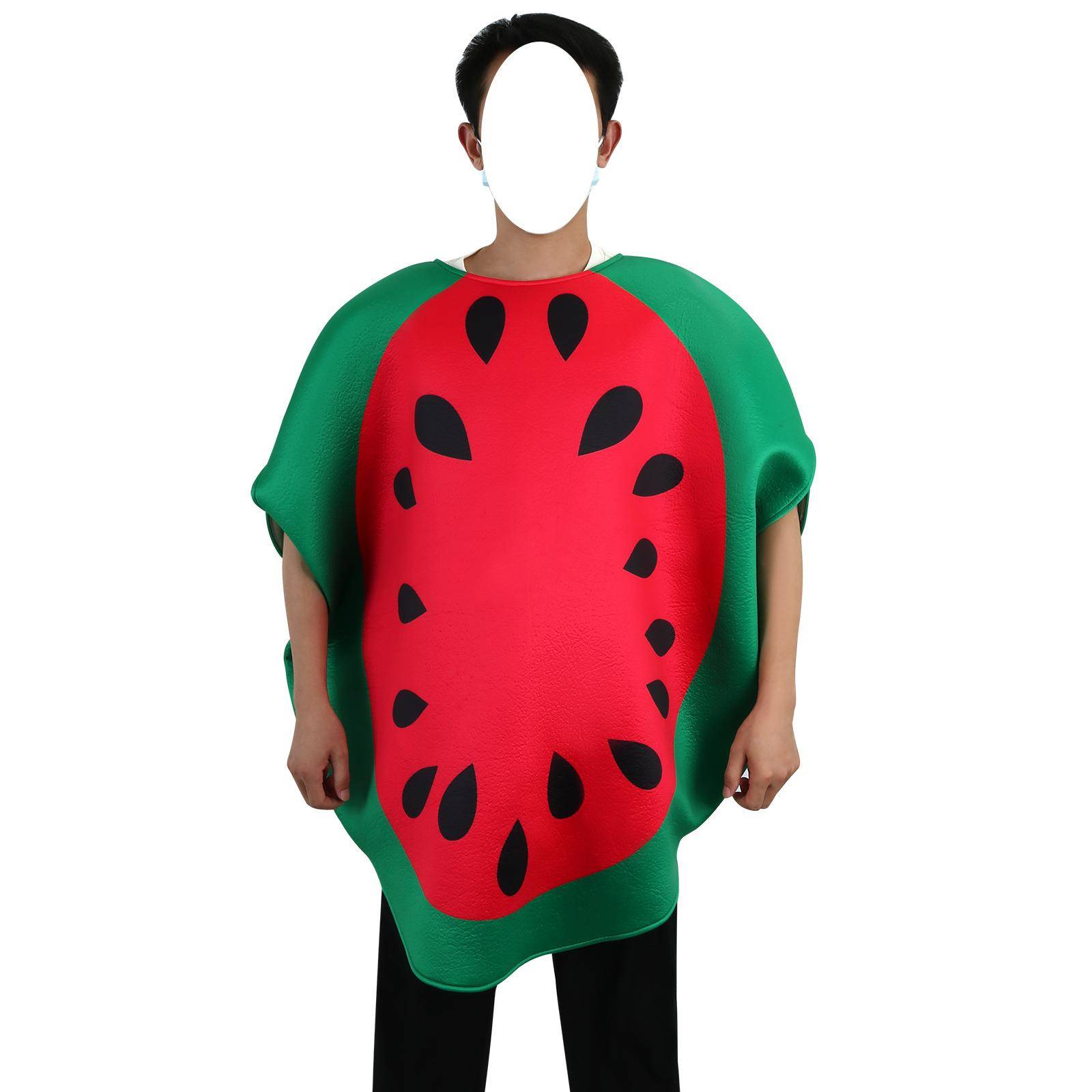 新款万圣节派对演出服装趣味恶搞壁画西瓜服饰校园活动表演连体衣