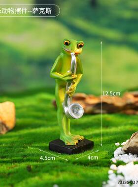 跨境新款抽象搞怪青蛙树脂摆件家居儿童房桌面装饰工艺品创意礼物