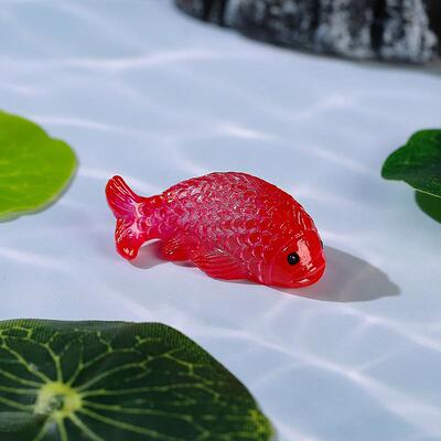 金鱼DIY微景观水族装饰品配件鱼缸水景 创意小鱼钥匙扣树脂小摆件