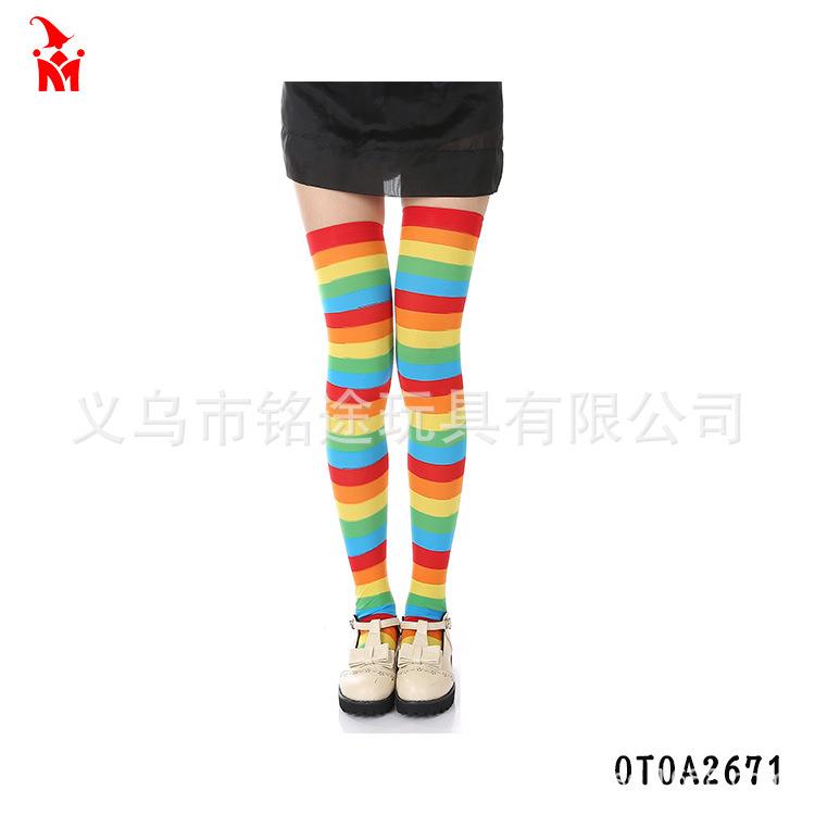 小丑装扮表演服装七彩彩虹色球迷爆炸头假发卷发发套头套小丑cos