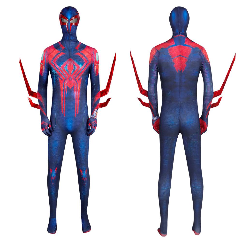 纵横宇宙成人儿童蜘蛛i侠紧身衣平行世界2099连体衣cosplay扮演服
