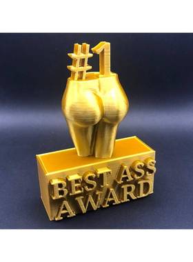 厂家直销跨境金色恶搞闺蜜胸屁股金奖摆件装饰品设计树脂工艺品礼