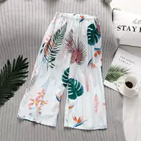 Đồ ngủ cotton nguyên chất của phụ nữ bảy điểm quần short mùa hè lỏng lẻo phần cotton giải trí nhà kích thước lớn quần điều hòa không khí có thể được mặc bên ngoài - Quần tây đồ lót