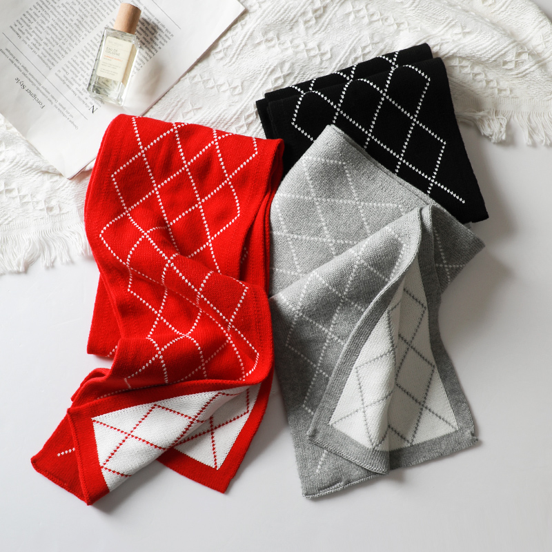 秋冬季男童女童A类纯棉百搭围巾