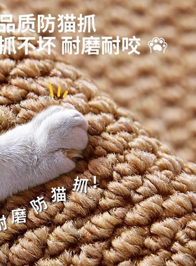 宠物猫狗垫子定制客厅卧室猫笼防猫抓地毯猫抓板不掉屑仿剑麻地垫