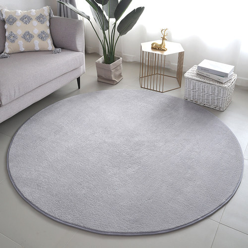 圆形防滑转椅地垫灰色吊椅地毯