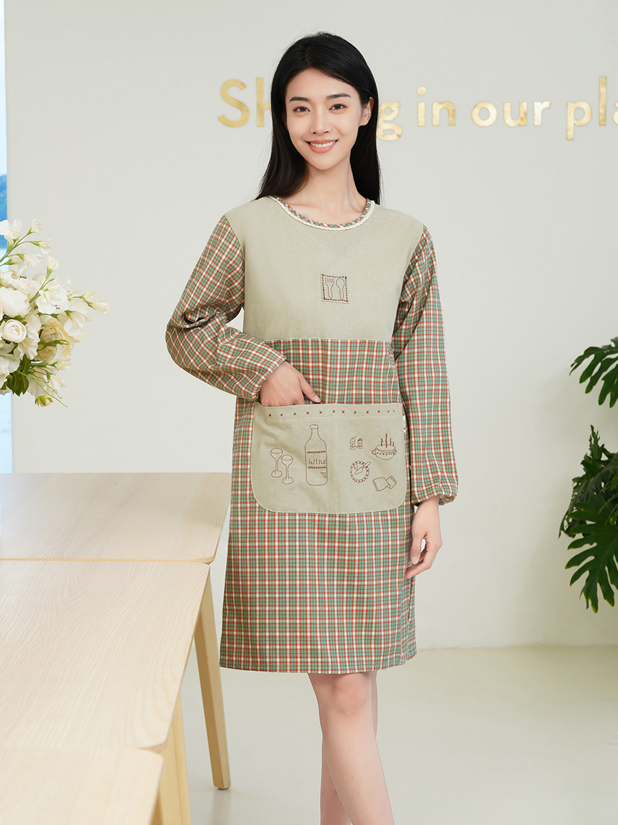 围裙家用厨房2022新款冬季防水防油可爱韩版可擦手罩衣大人长袖女,家庭/个人清洁工具,围裙,淘宝优惠券,粉丝福利购,淘宝优惠卷