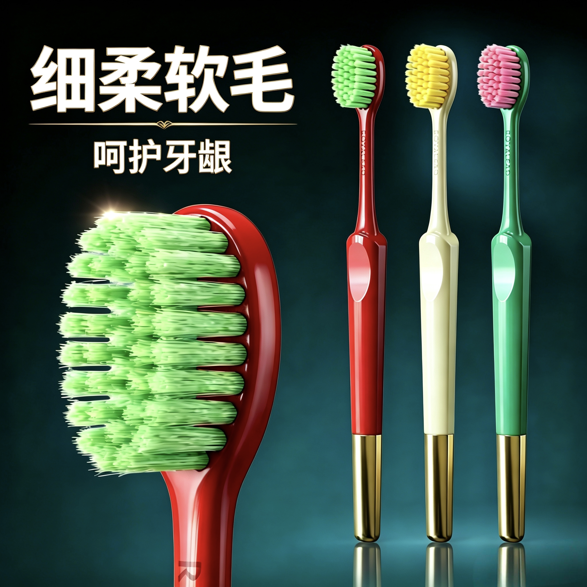 高端软毛牙刷成人超细超软男女牙龈敏感专用月子产后宽头独立包装