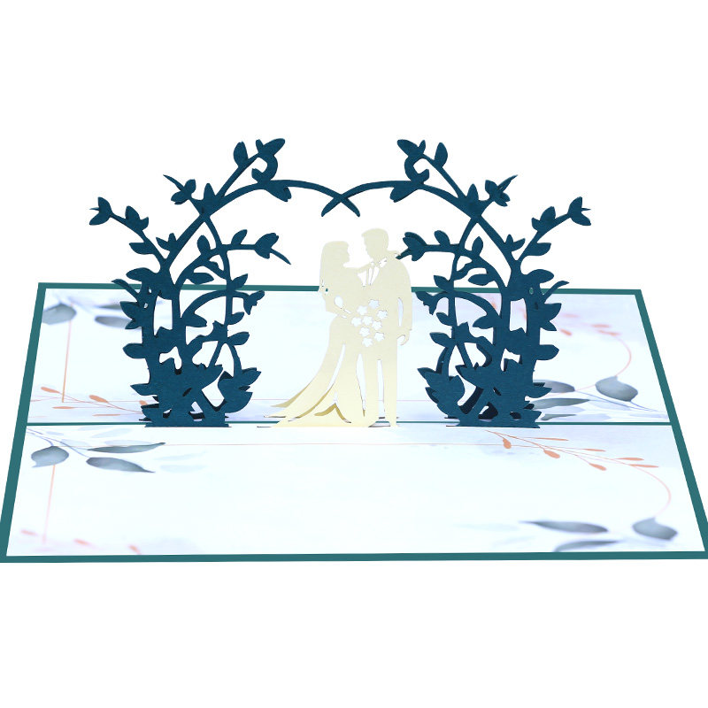 情人节3D立体婚礼祝福贺卡