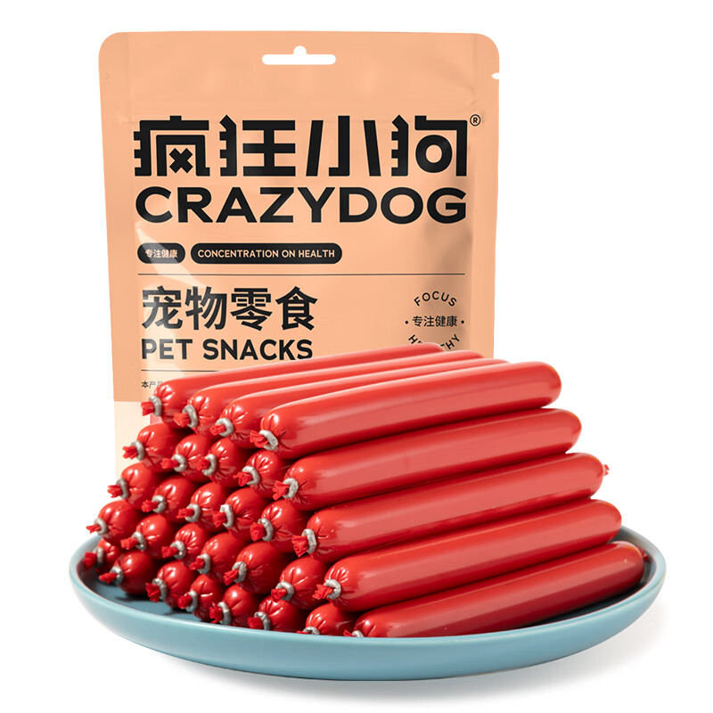 疯狂小狗 宠物狗狗零食火腿肠幼犬成犬训练奖励 混合香肠900g