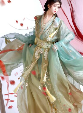 汉服重工刺绣大袖衫男女国风古风