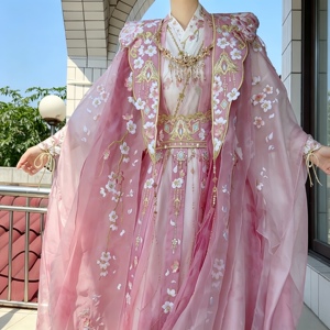 汉服大袖衫服装重工刺绣古风花神