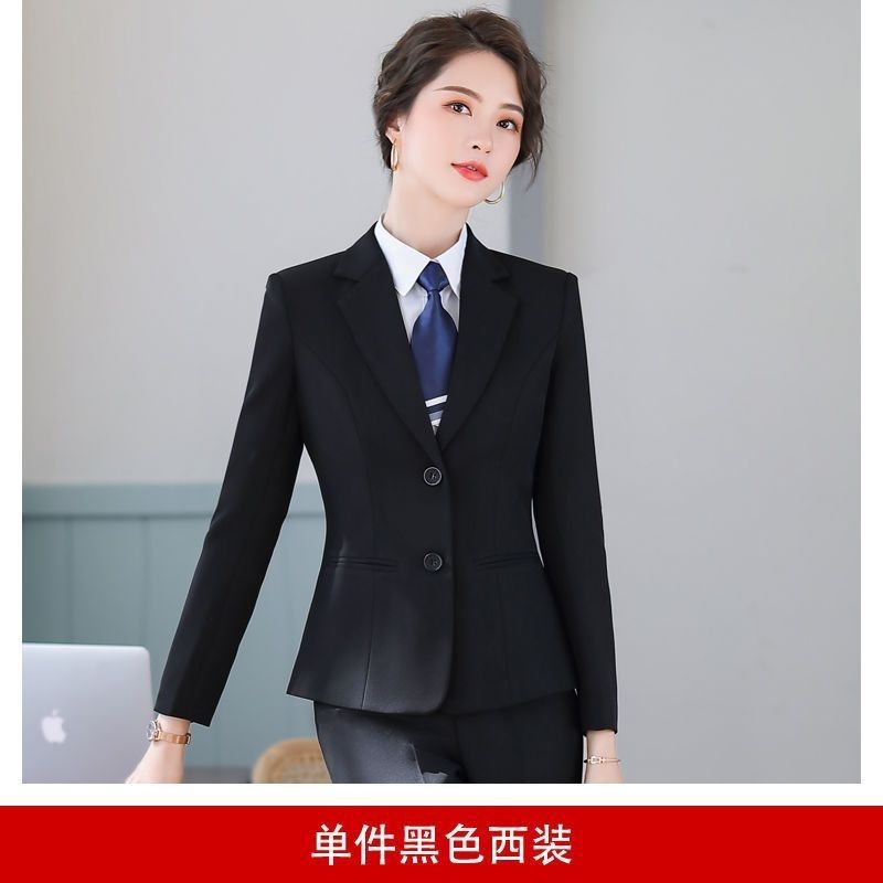 公务员正装两粒扣西装套装女两件套西服外套修身显瘦学生面试职业