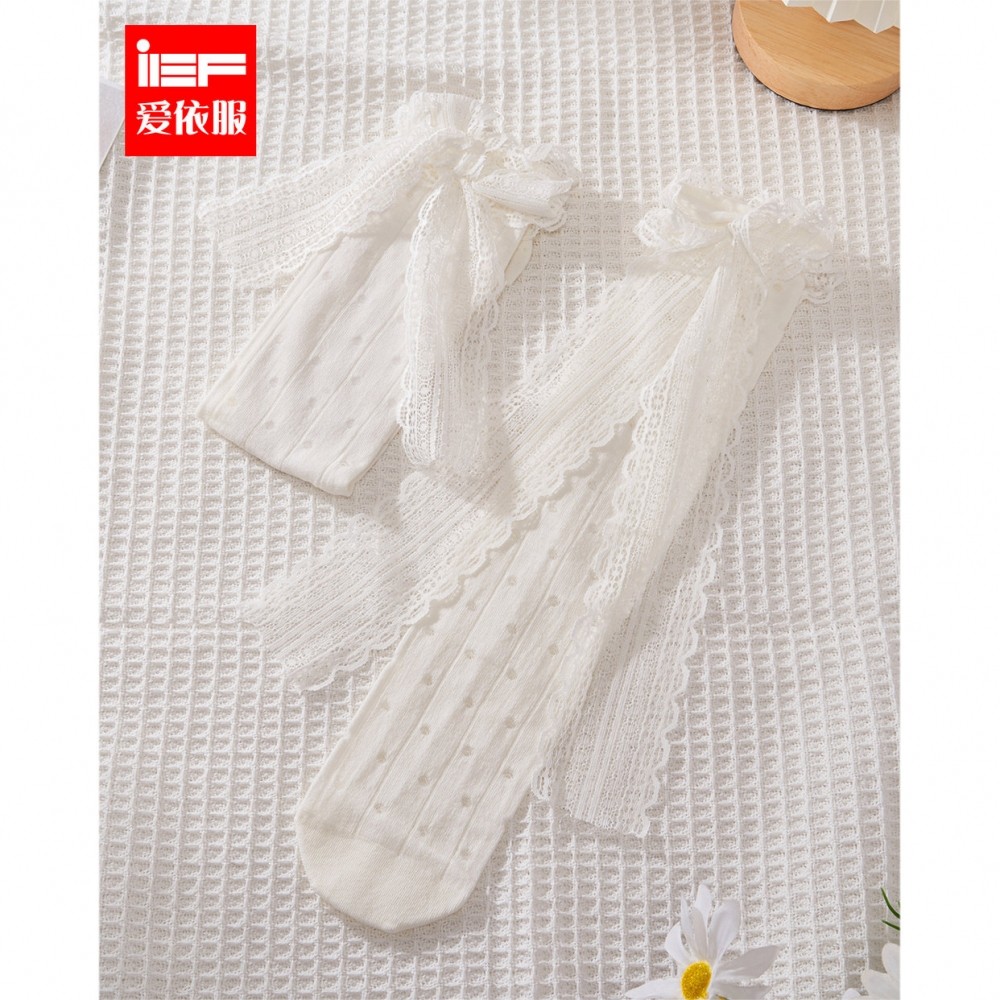 IEF/爱依服袜子2025夏季新款日系甜美少女风蕾丝花边百搭长袜