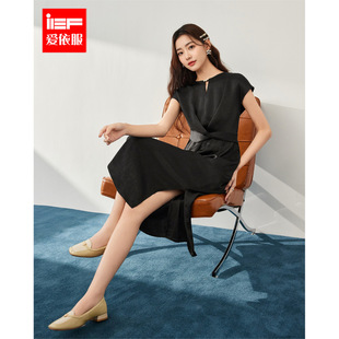 成熟优雅气质高级感连衣长裙 法式 IEF 爱依服连衣裙2025夏秋新款