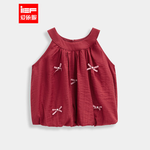 甜美可爱洋气女童背心上衣 MINIIEF 爱依服童装 2025夏季 新款