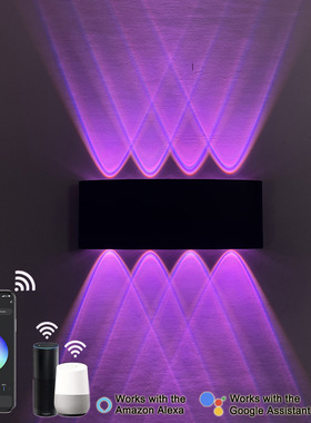 户外室内LED弧形气氛壁灯 TuyaApp调光床头灯花园走廊大门柱子灯