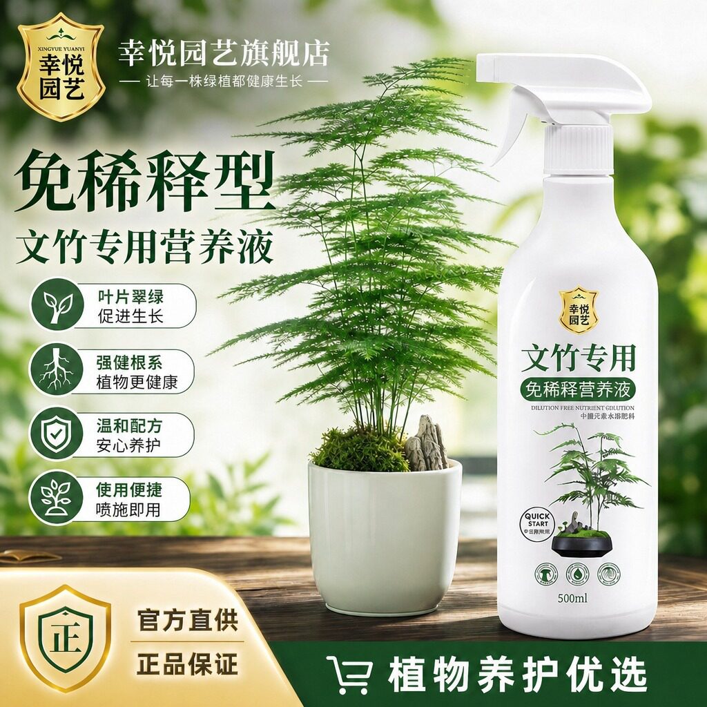 文竹营养液治黄叶花肥云竹专用肥料云松水培盆栽免稀释液体肥养护图片