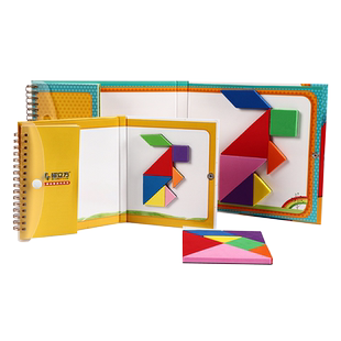 大号磁性七巧板智力拼图幼儿小学生比赛专用教具磁力儿童益智玩具