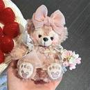 2025年春新款 樱花雪莉玫包包挂件毛绒公仔达菲熊玩偶包包挂饰礼物